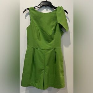 Bebe Lime romper with shoulder bow. Perfect for brunch